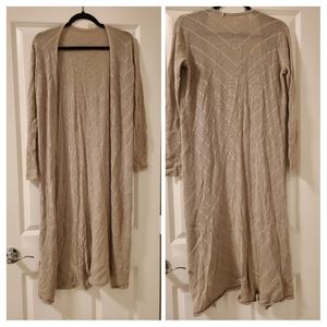 Long tan cardigan